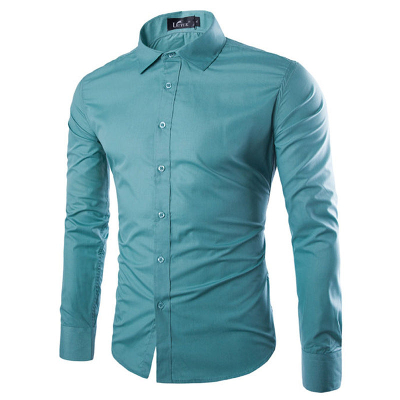 Herren elegante Langarmhemd