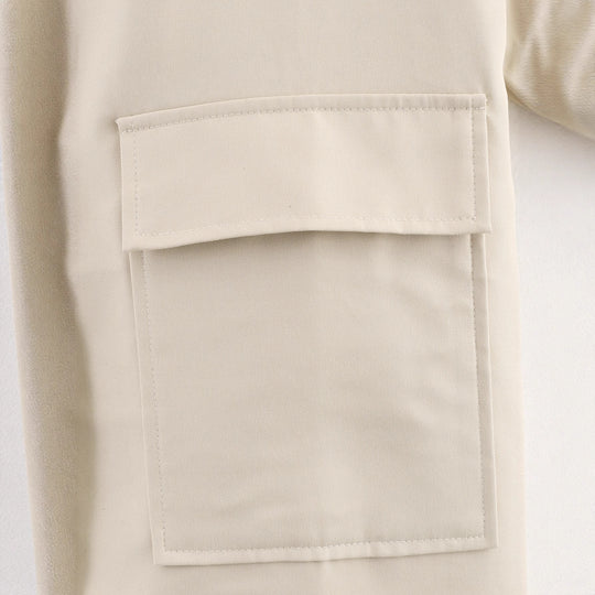 Damen 40+ kurze boxy Übergangsjacke mit kontrastkragen und Pattentaschen Nord Taschen