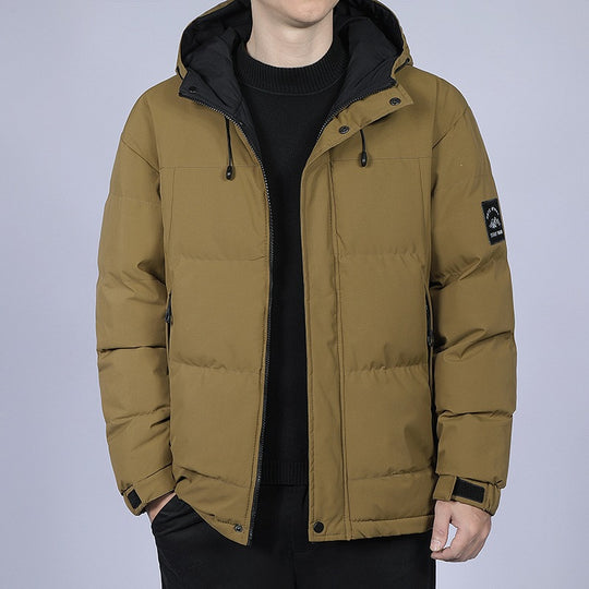 Herren Kurz geschnittene gesteppte Winterjacke mit Kapuze, winddichter Membran & verstellbaren Manschetten Nord Taschen