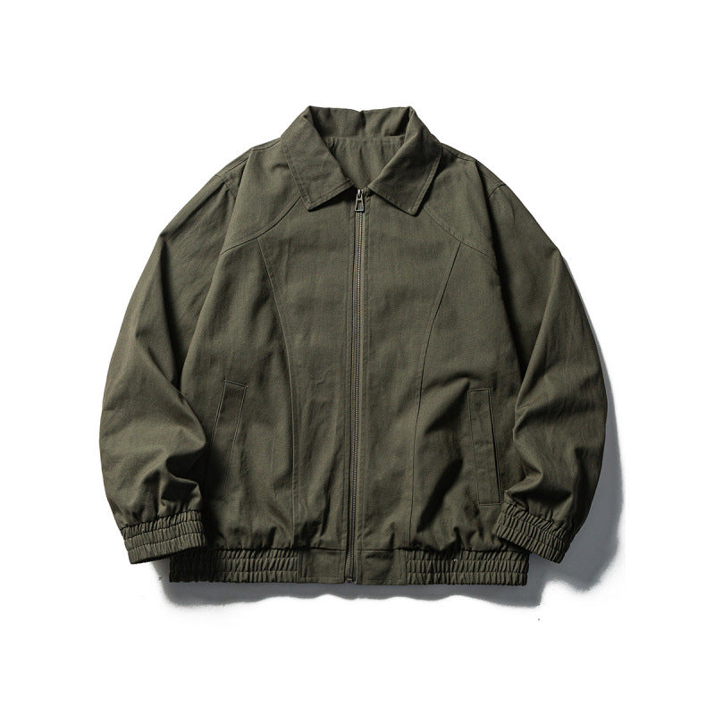 Herren Boxy-Fieldjacke im Utility-Look mit Stehkragen, durchgehendem Reißverschluss und elastischem Saum Nord Taschen