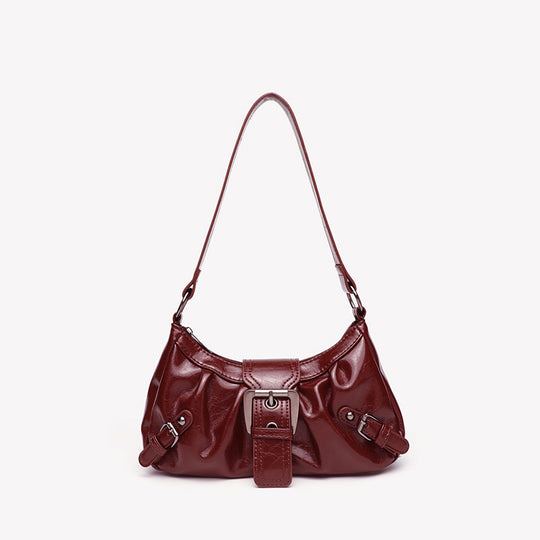 Damen elegante Umhängetasche mit stilvollem Faltendesign und practical Schulterriemen Nord Taschen