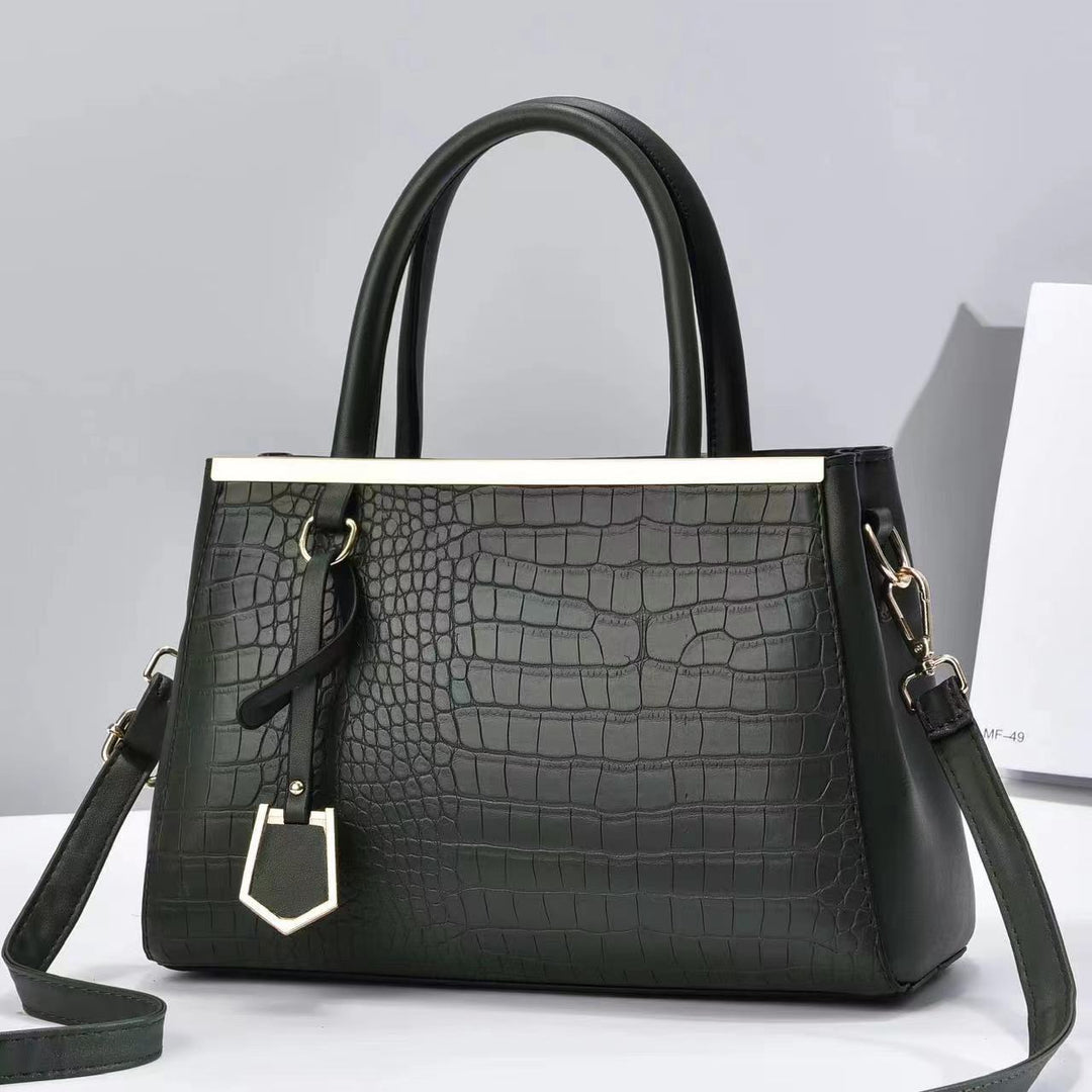 Damen elegante Handtasche mit schimmernder Krokodilprägung Nord Taschen