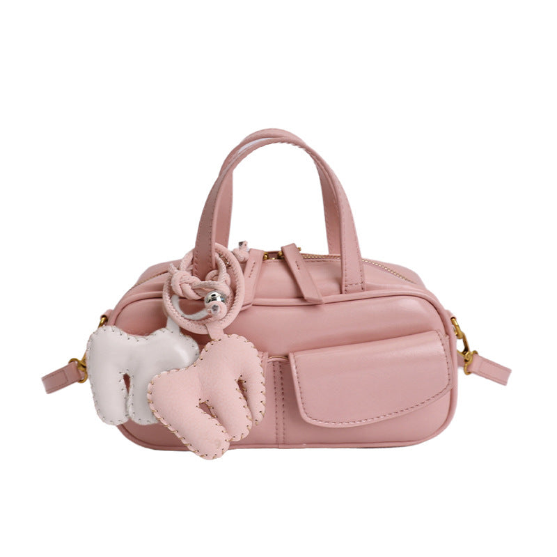 Damen verspielte Mini-Handtasche mit charmantem Tieranhänger Nord Taschen