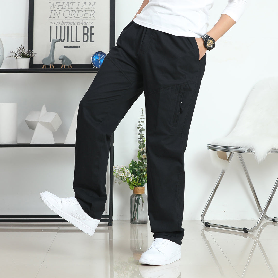 Herren Weite Cargohose im Utility‑Stil mit seitlicher Reißverschlusstasche und ergonomischen Nähten Nord Taschen