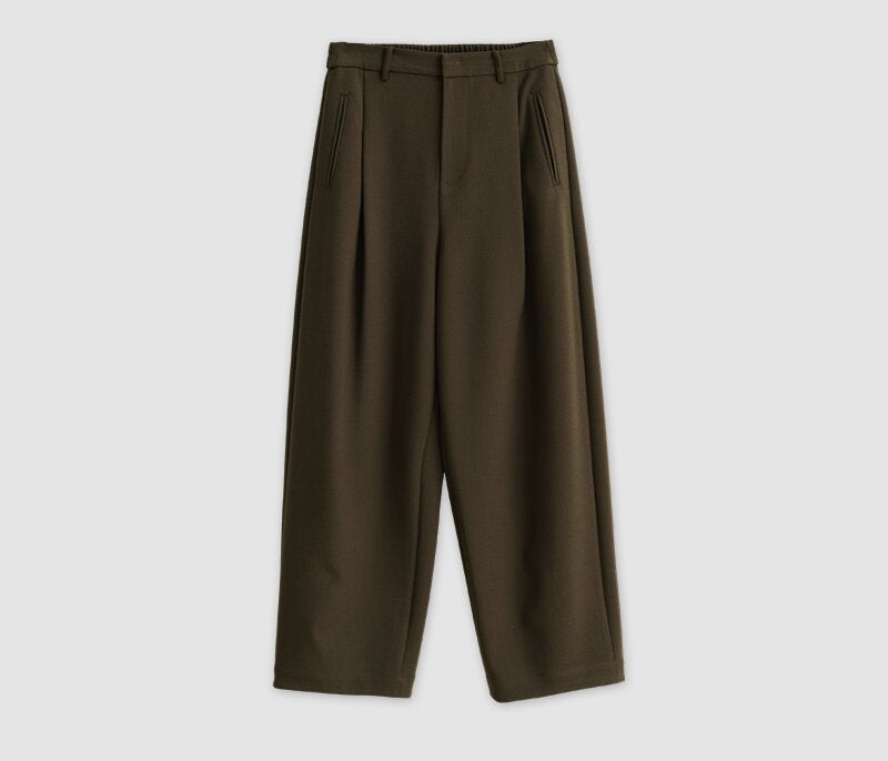 Damen Weit geschnittene High-Waist Anzughose Nord Taschen