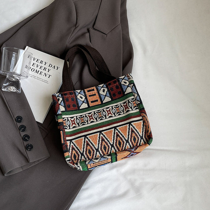 Damen Tragetasche mit modernem Ethnolook und robustem Innenfutter Nord Taschen
