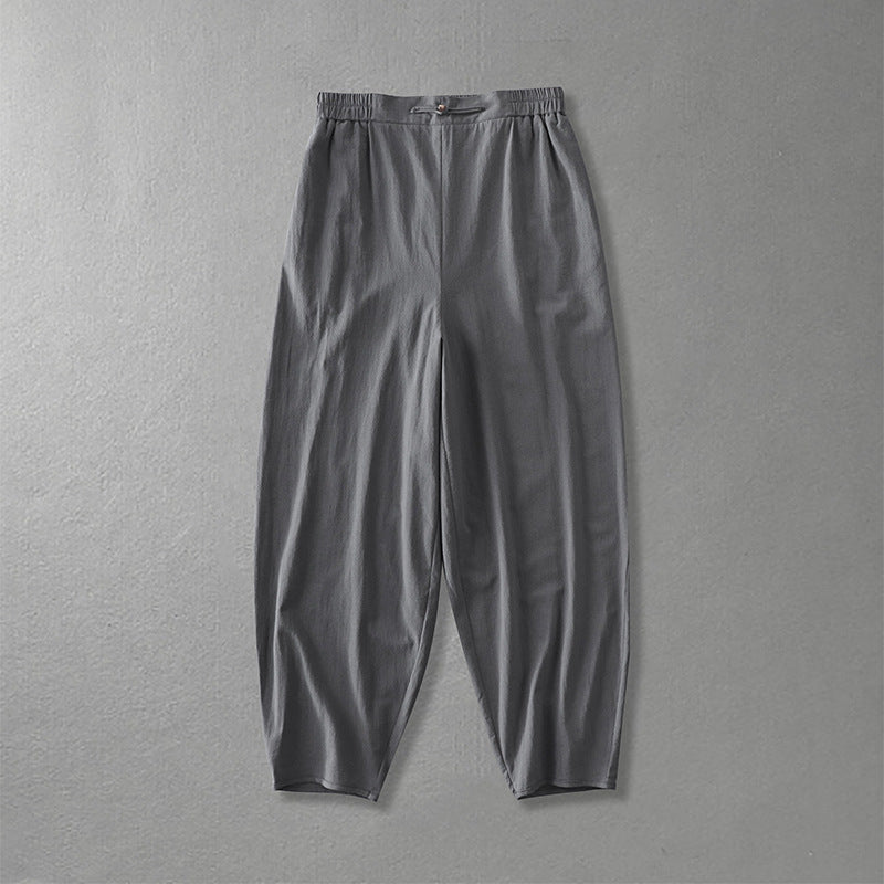 Damen Lässige, weite Haremshose mit elastischem Bund und tapered Knöchel Nord Taschen