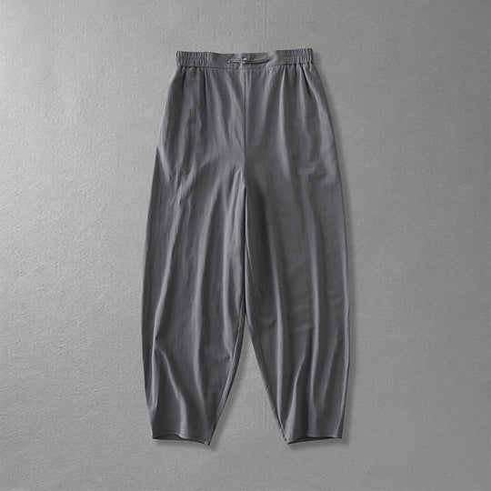 Damen Lässige, weite Haremshose mit elastischem Bund und tapered Knöchel Nord Taschen