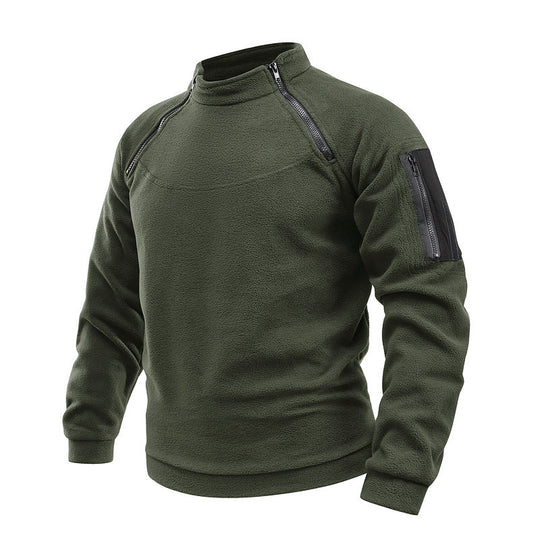 Herren Thermo-Tactical-Sweatshirt mit Fleece-Innenfutter, Reißverschluss-Schultern & Armtasche Nord Taschen