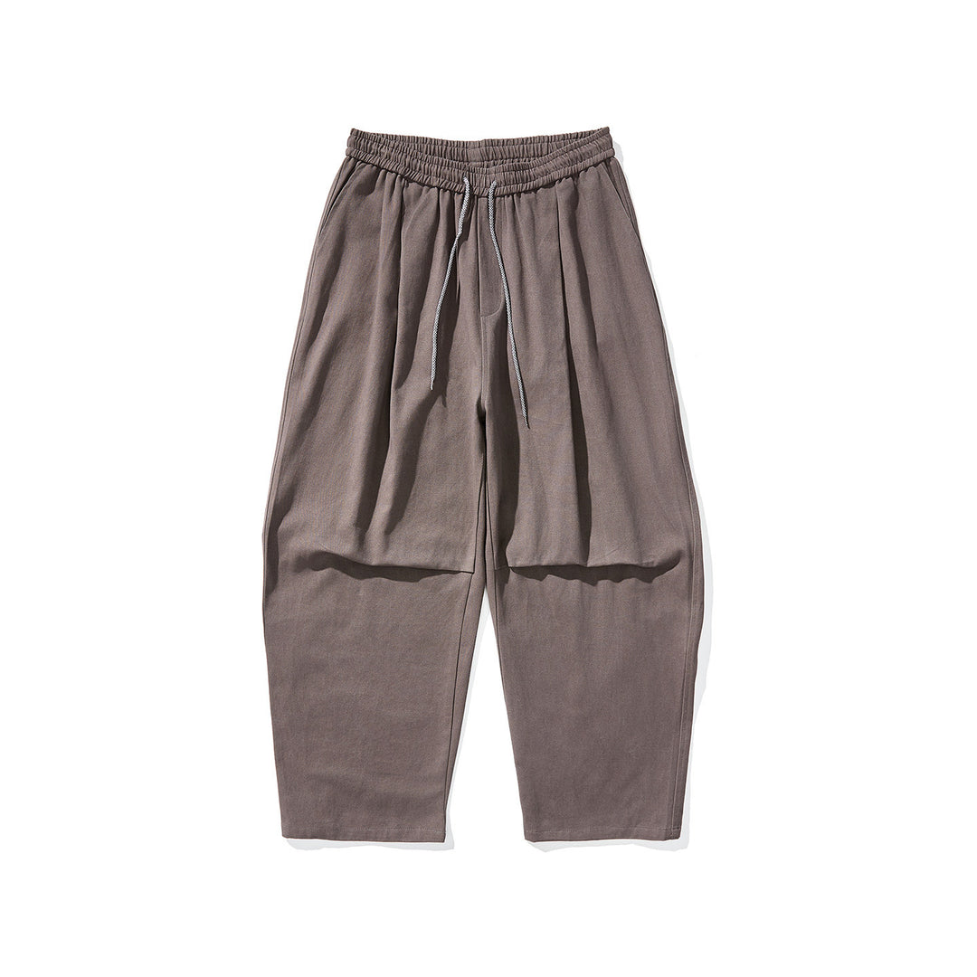 Herren Weite Relaxed-Fit Stoffhose mit Tunnelzug und Bundfalten Nord Taschen