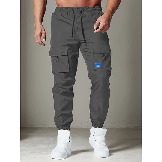 Herren Tapered Cargojogger mit elastischem Bund, Tunnelzug & Mehrfachtaschen Nord Taschen