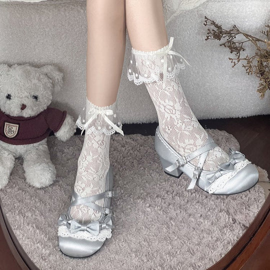 Damen elegante Mary Jane Ballerinas mit modischem Schleifenverzierung Nord Taschen