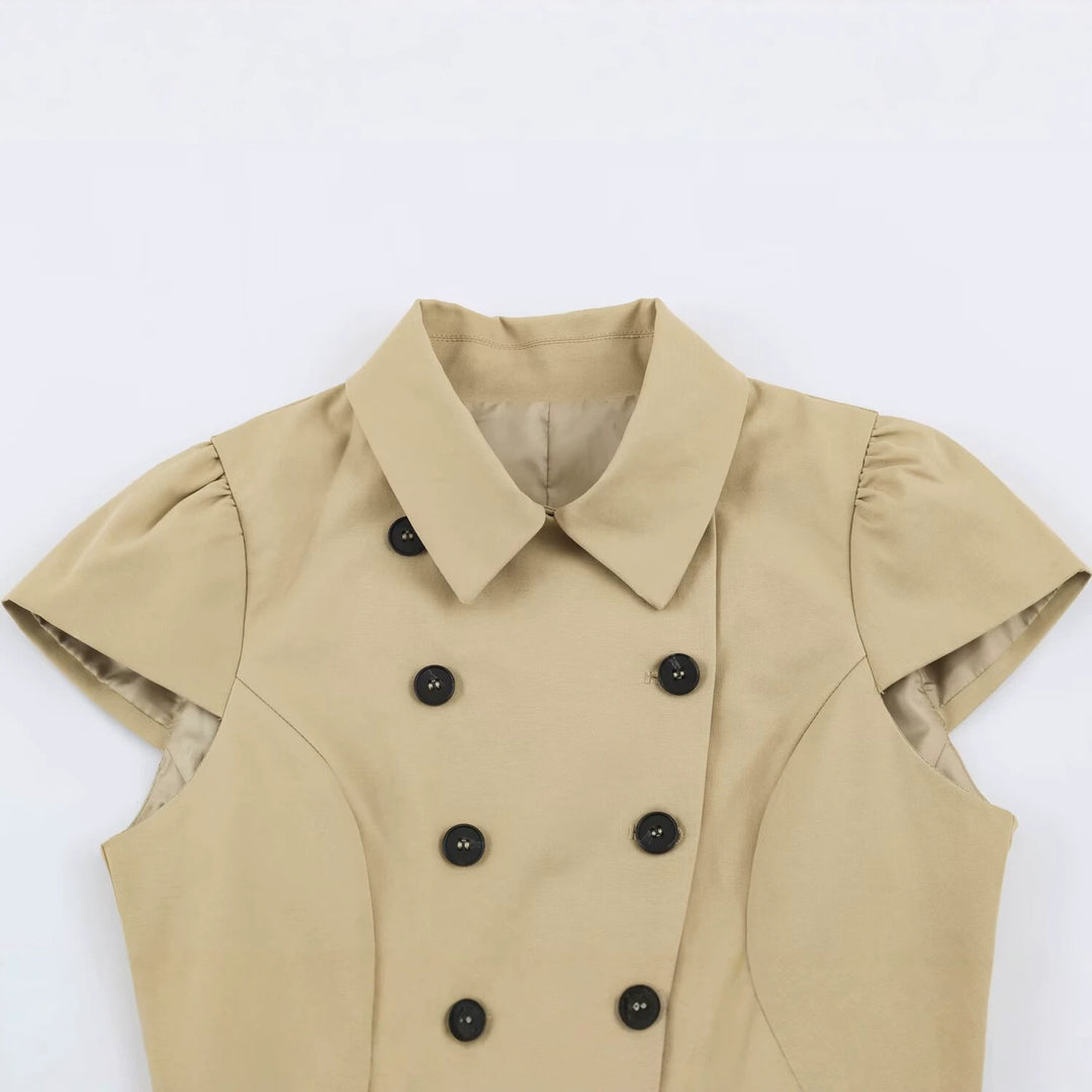 Damen Kurztaillierter Blouson mit hohem Funnelkragen und Tunnelzugtaillierung Nord Taschen