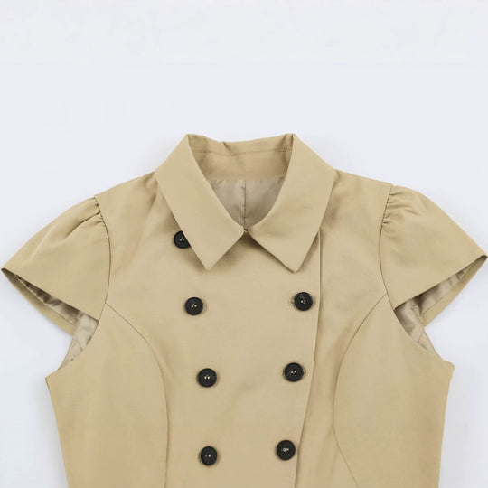Damen Kurztaillierter Blouson mit hohem Funnelkragen und Tunnelzugtaillierung Nord Taschen