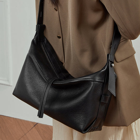 Damen Hobo-Tasche mit weicher Lederoberfläche und verstellbarem Schulterriemen Nord Taschen