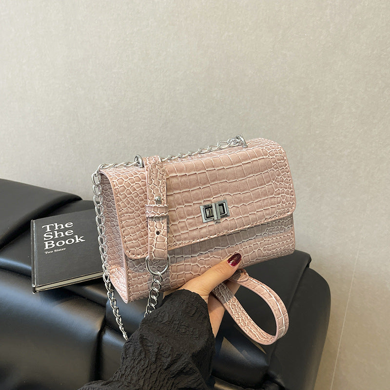Damen Clutch-Tasche aus hochwertigem Kunstleder mit elegantem Kroko-Muster Nord Taschen