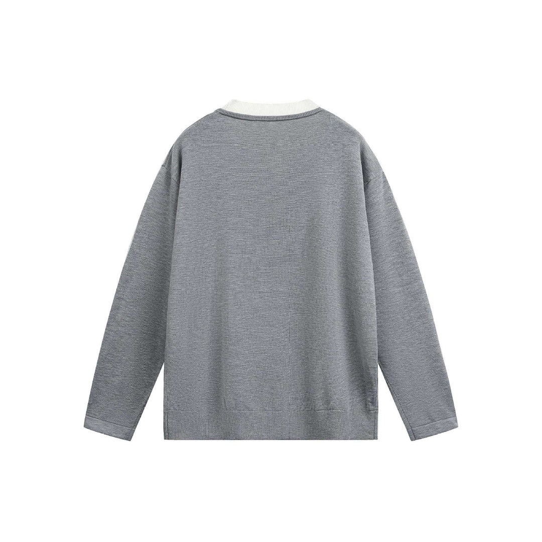Unisex Lässiges Oversize‑Sweatshirt mit Henley‑Knopfleiste und geripptem Layer‑Kragen Nord Taschen