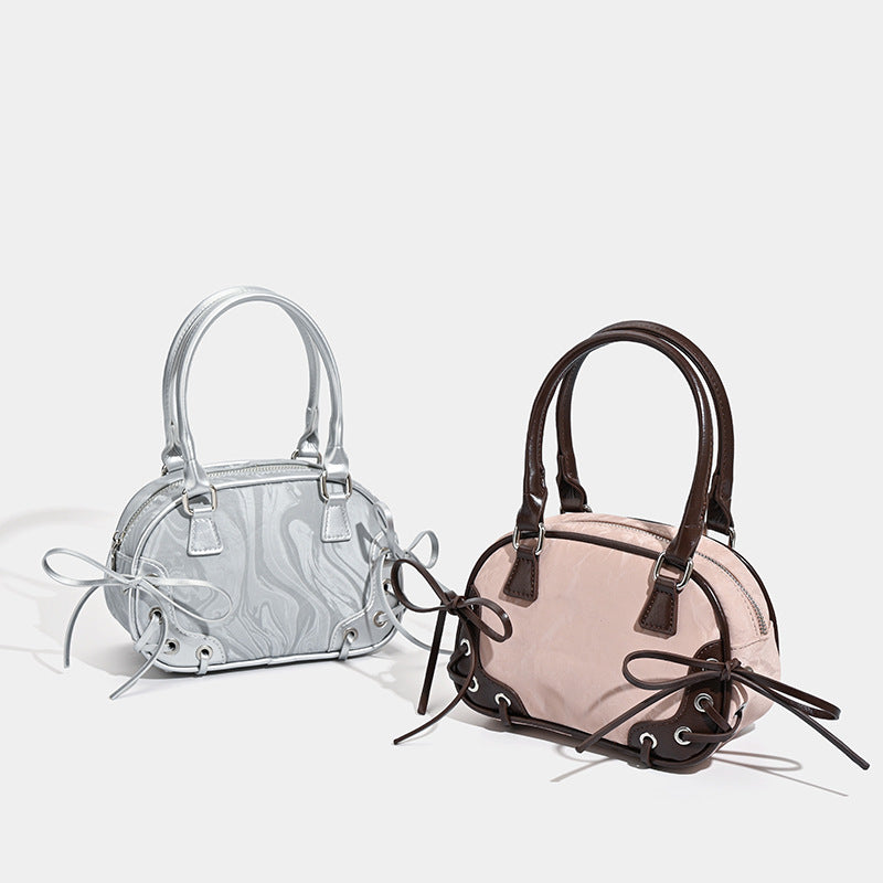 Damen Handtasche mit dekorativen Schleifen und hochwertiger Lederverarbeitung Nord Taschen