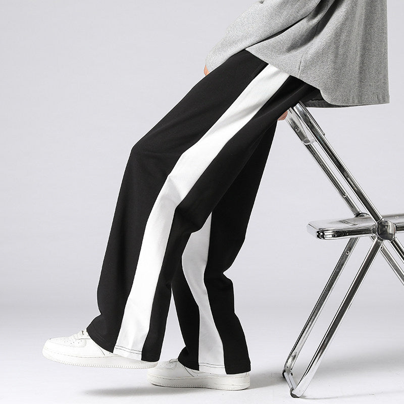 Herren Weite Trackpants mit kontrastseiteneinsätzen, elastischem Bund & Kordelzug Nord Taschen