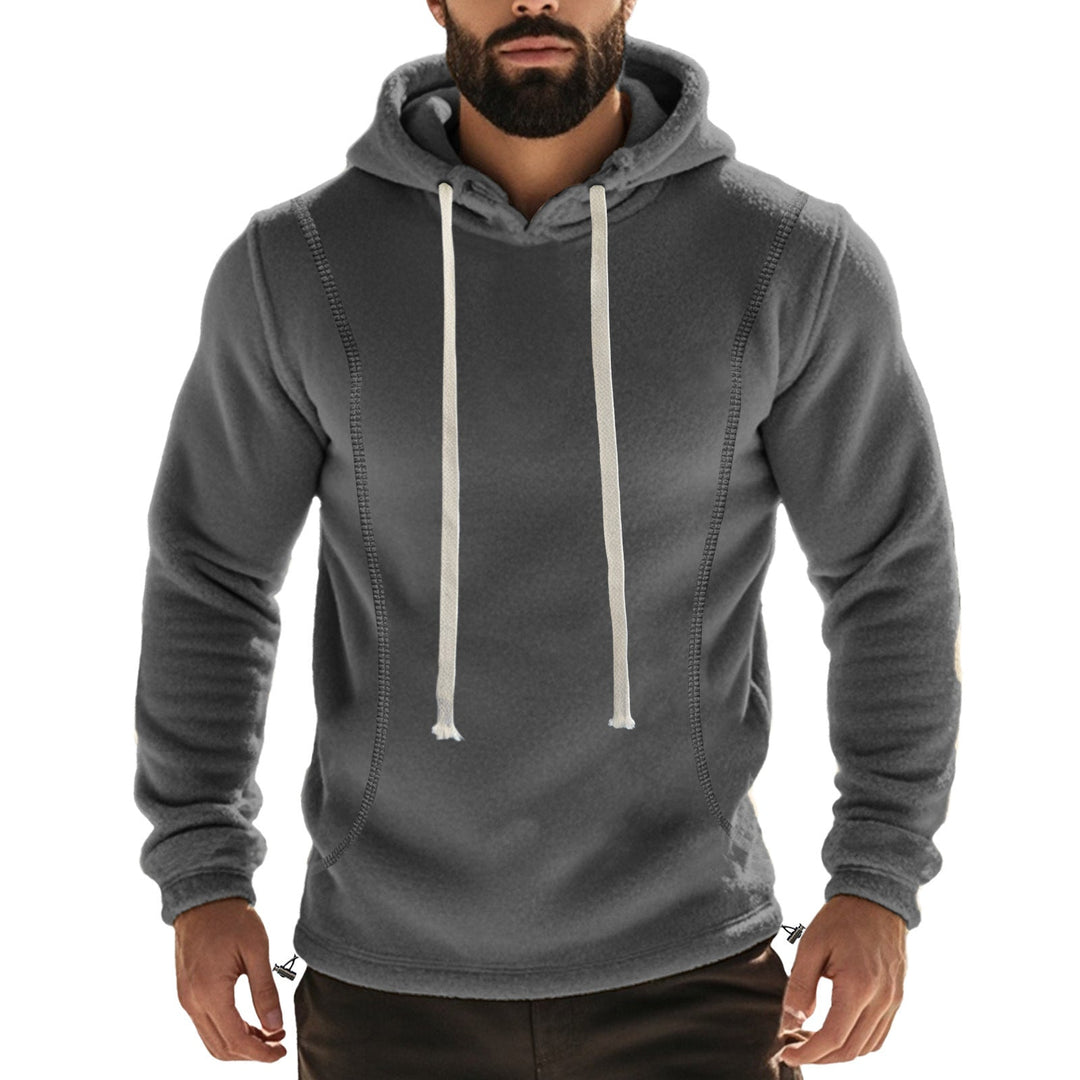 Kapuzenpullover Herren sportlich mit Kontrastnähten