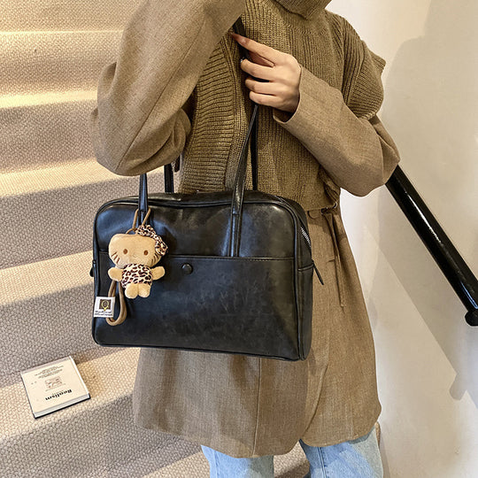 Damen elegante Aktentasche mit abnehmbarem Kuscheltier-Anhänger Nord Taschen