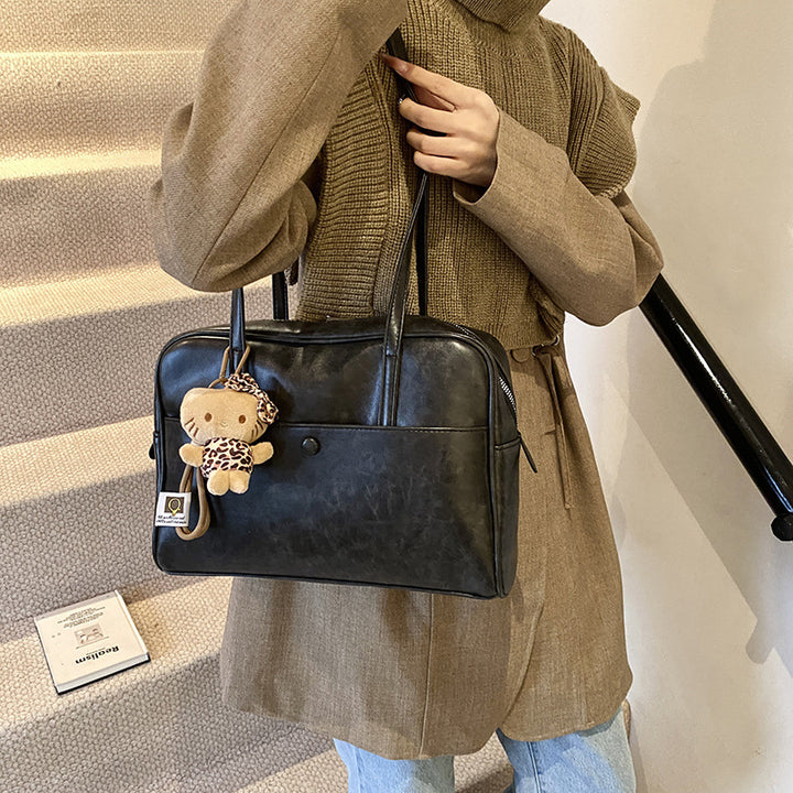 Damen elegante Aktentasche mit abnehmbarem Kuscheltier-Anhänger Nord Taschen