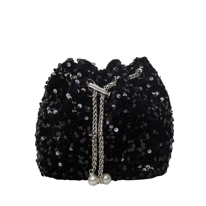 Damen Glitzernde Beuteltasche mit elegantem Kettenriemen Nord Taschen