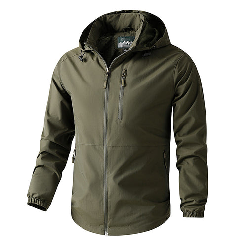 Herren Ultraleichte Allwetter-Outdoorjacke mit Kapuze atmungsaktivem Meshfutter und Reißverschlusstaschen Nord Taschen