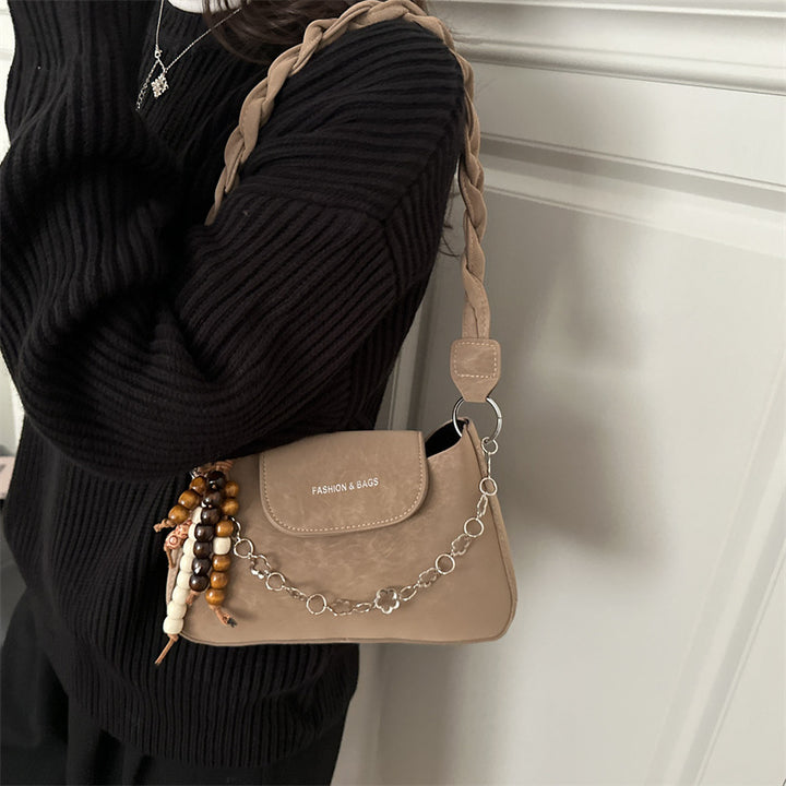 Damen stylische Crossbody-Tasche mit geflochtenem Tragegurt Nord Taschen