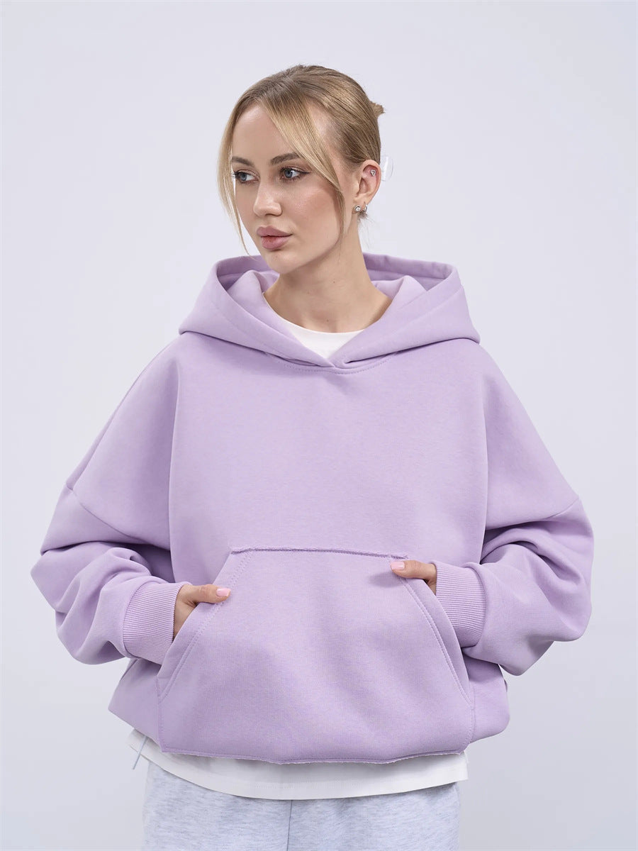 Damen lässiger Oversize-Hoodie mit Kängurutasche und weichem Innenfutter - Vittorelli
