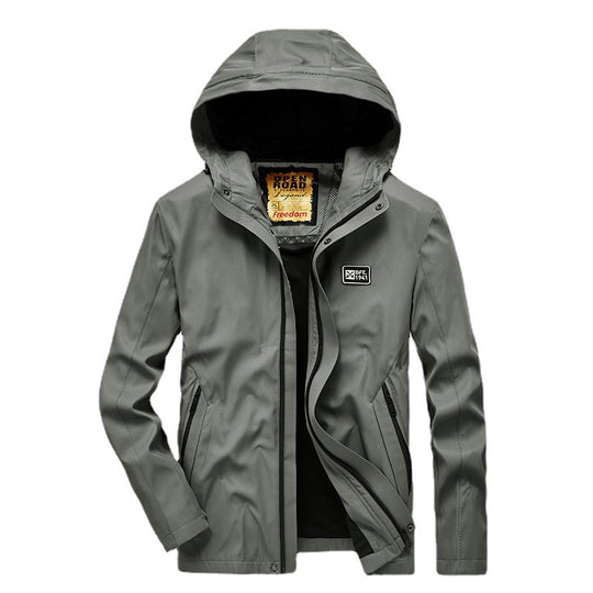 Herren leichte wasserabweisende Softshelljacke mit Kapuze, winddichtem Schnitt und Reißverschlusstaschen Nord Taschen