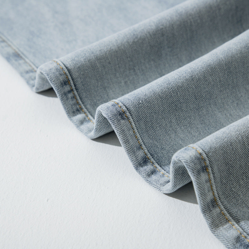 Damen Weite Straight‑Fit Jeans mit hohem Bund, umgeschlagenem Saum und leichter Vintage‑Waschung Nord Taschen