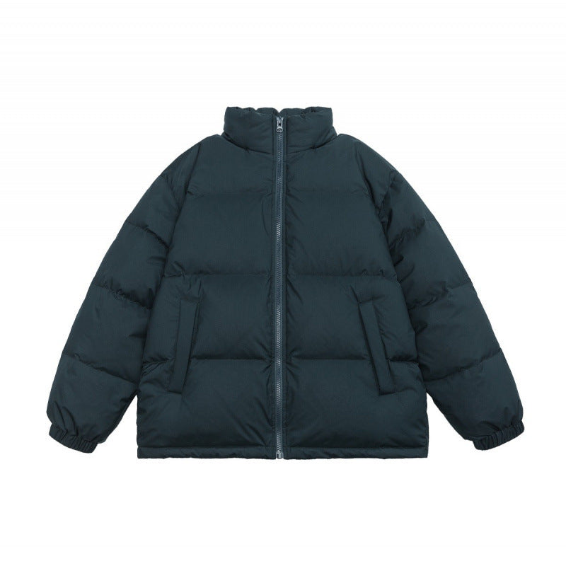 Unisex Oversize Stepp-Winterjacke mit Stehkragen, durchgehendem Reißverschluss und elastischen Bündchen Nord Taschen