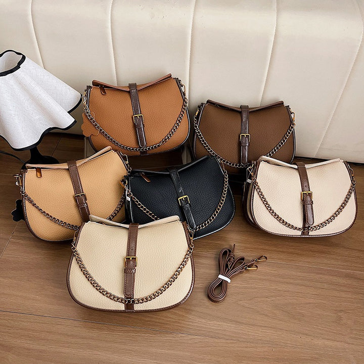 Damen elegante Umhängetasche mit goldener Kette Nord Taschen