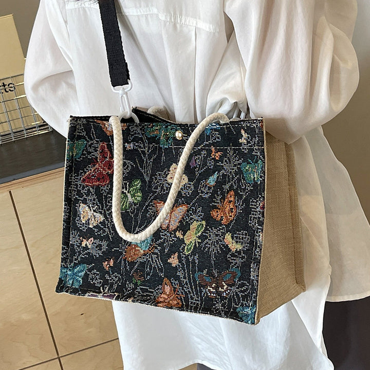 Damen Tasche mit floralem Muster und robusten Tragegriffen Nord Taschen