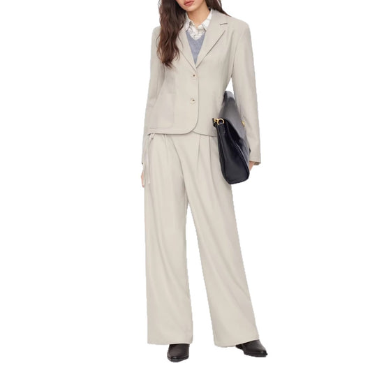 Damen Weite Streifenhose mit Taillengürtel Nord Taschen