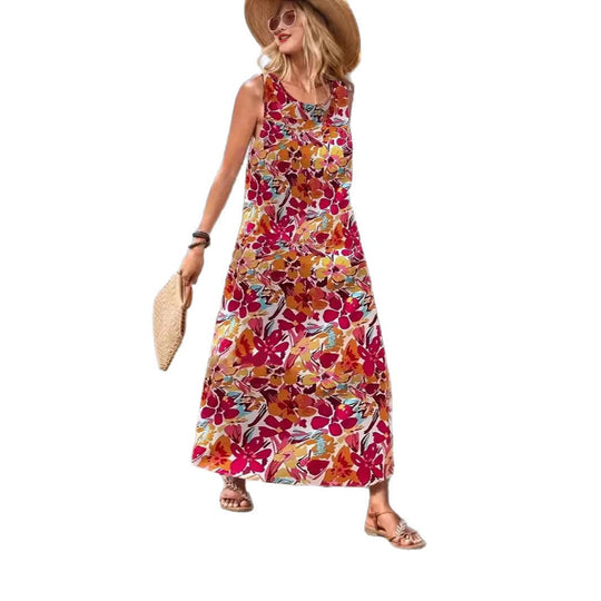 Damen Maxikleid mit einzigartigen Schmetterlingsdruck