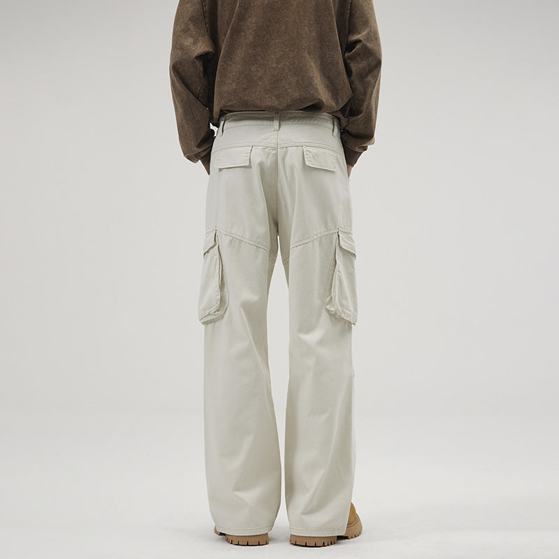 Herren Weite Utility-Cargo-Hose mit Klappentaschen und verstärkten Kniepartien Nord Taschen