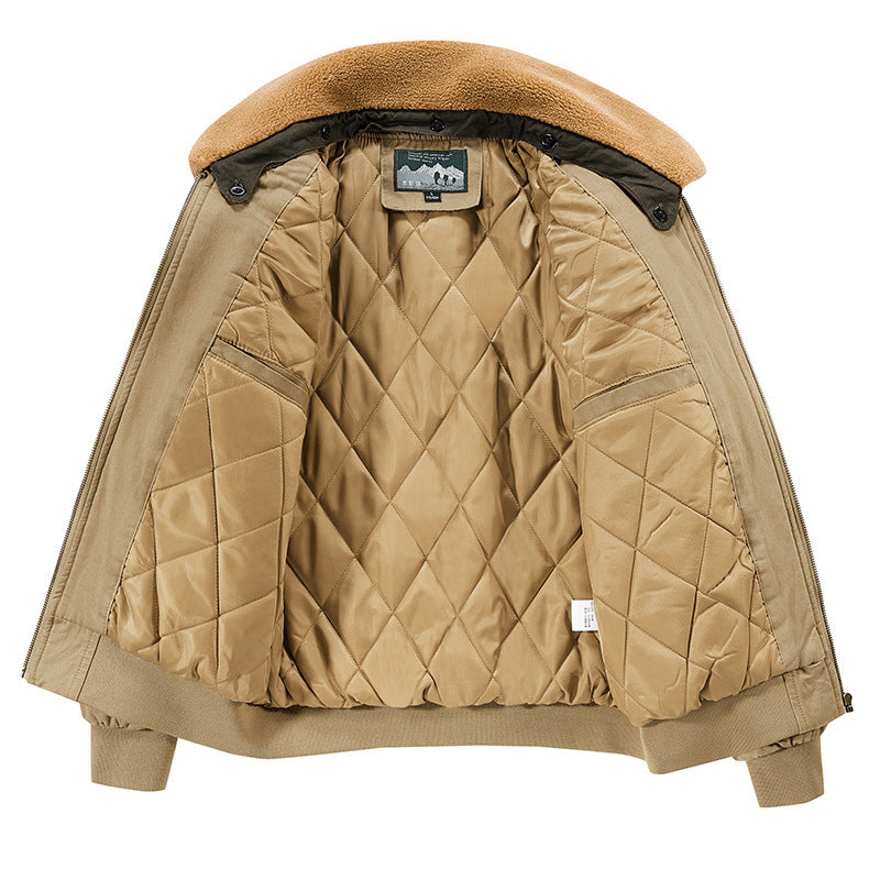 Herren Pilotenblouson mit gesteppter Thermo-Innenfüllung und Sherpa-Kragen Nord Taschen