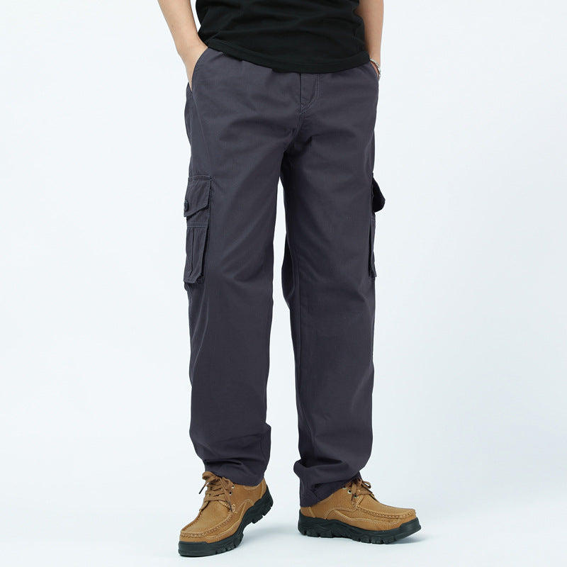 Herren Weite Cargohose mit aufgesetzten Pattentaschen, verstellbarem Beinabschluss und elastischem Bund Nord Taschen