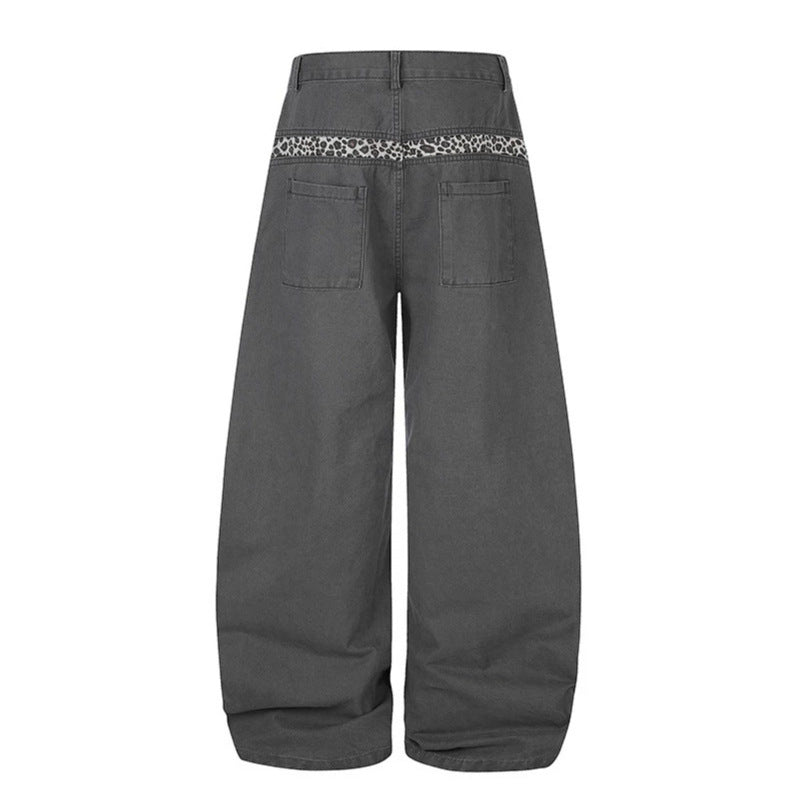 Damen Extraweite Palazzohose mit hoher Taille, Cargo‑Taschen und dekorativem Schlüsselanhänger Nord Taschen