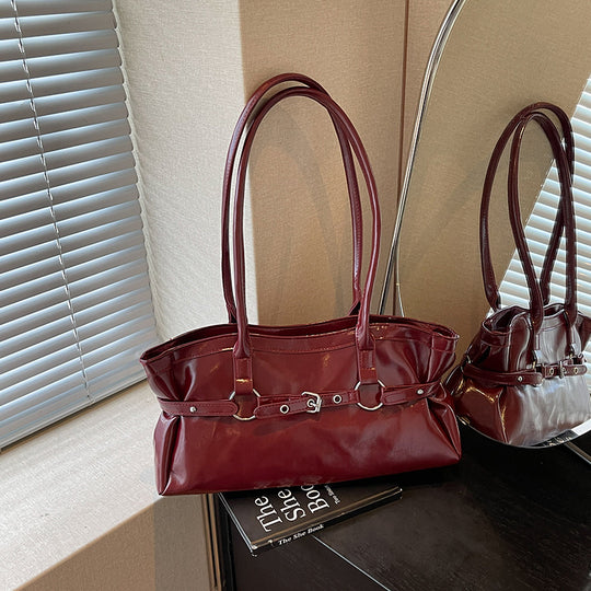 Damen elegante Handtasche mit praktischem Reißverschluss Nord Taschen
