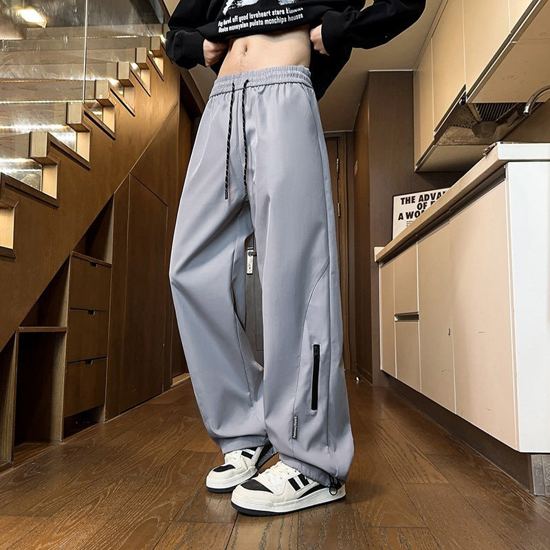 Herren Technische Oversize-Cargo-Hose mit Zip‑Beintaschen & Kordelbund Nord Taschen