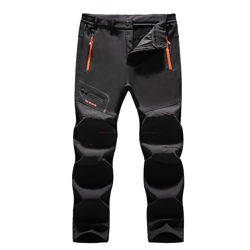 Herren Softshell-Outdoorhose mit verstärkten Kniepatches, elastischem Bund und wasserabweisender Membran Nord Taschen