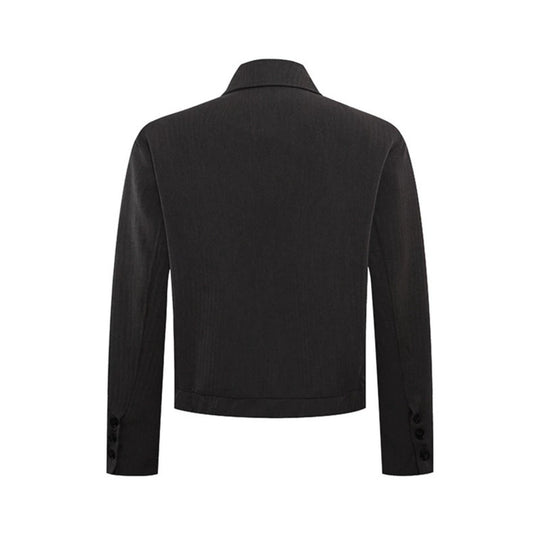 Herren kurzes asymmetrisches Twill-Blouson mit verdeckter Knopfleiste Nord Taschen