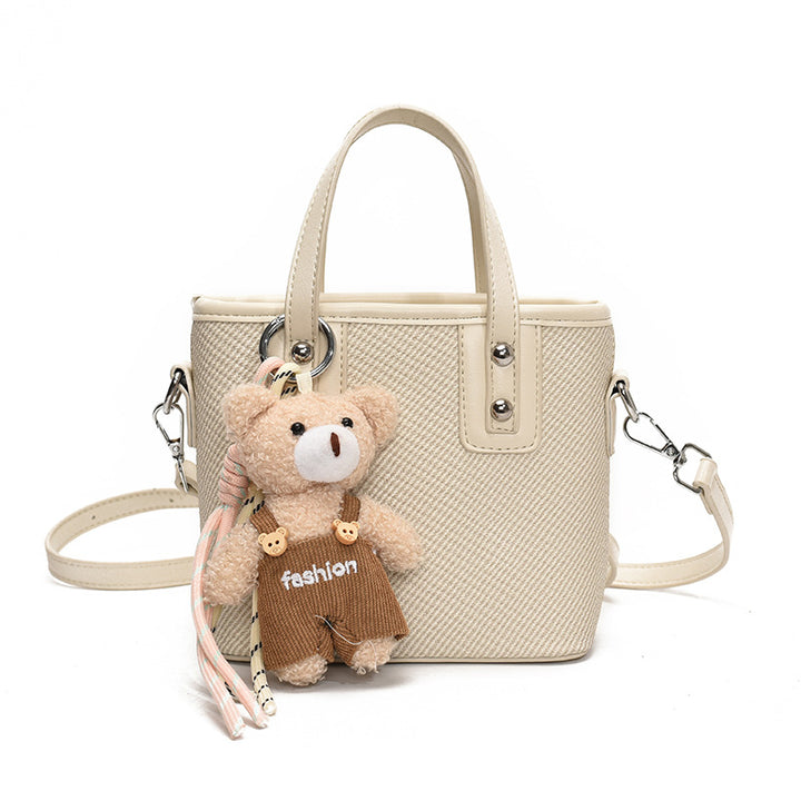 Damen Umhängetasche mit niedlichem Teddy-Anhänger Nord Taschen