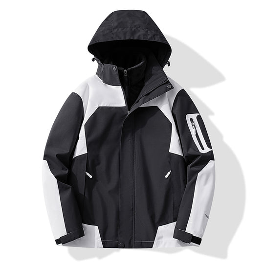 Damen Multifunktionale Trekking-Softshelljacke mit herausnehmbarer Fleece‑Innenlage und Kapuze Nord Taschen