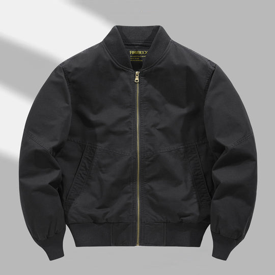 Men's  relaxed cotton-twill bomber jacket with reinforced seam panels and ribbed cuff hem Nord Taschen