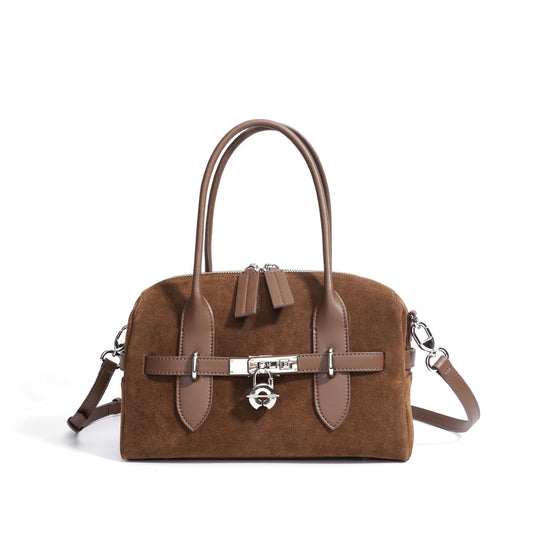 Damen modische Handtasche aus feinem Wildleder mit verstellbarem Schulterriemen Nord Taschen