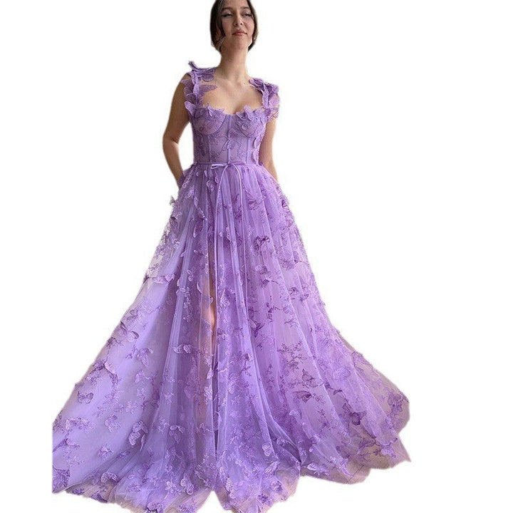 Chic Schlitz Braut Party Strand Kleid